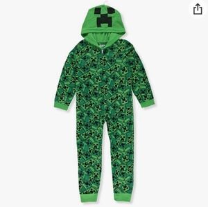 Minecraft Boys' Hooded Union Suit (onesie pjs)